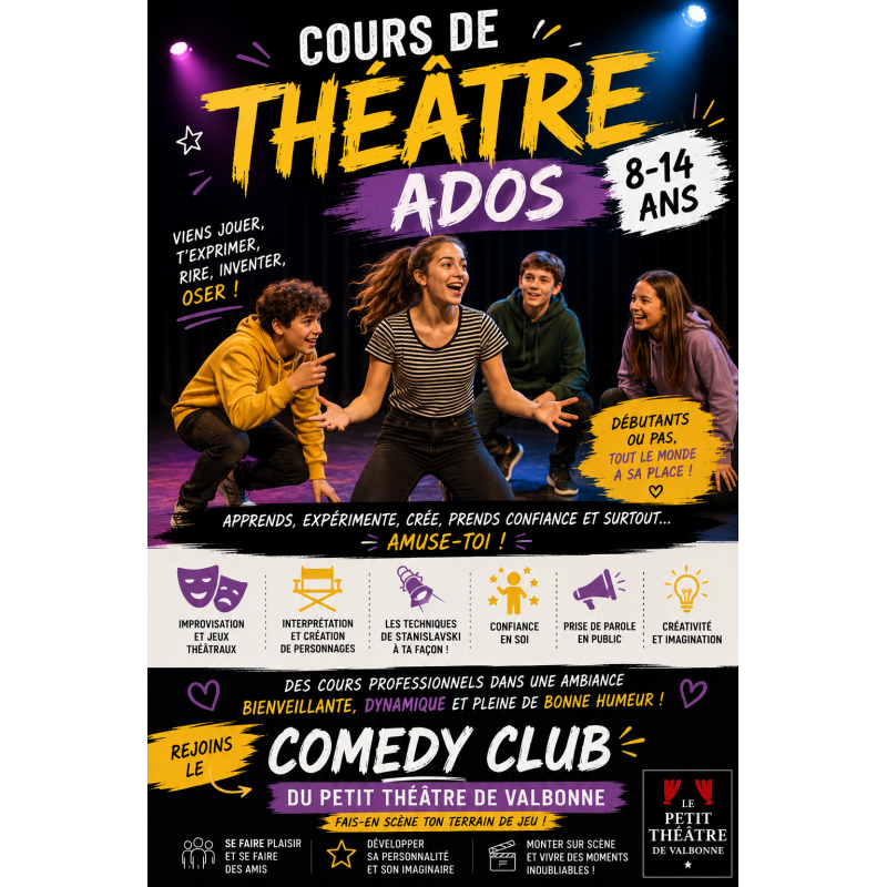 COURS DE THÉÂTRE ADOS